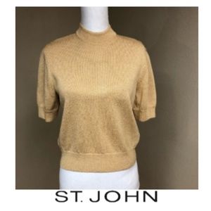 St. John Gold Knit Top